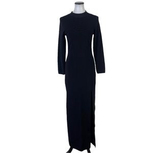 Babaton midi black slit dress